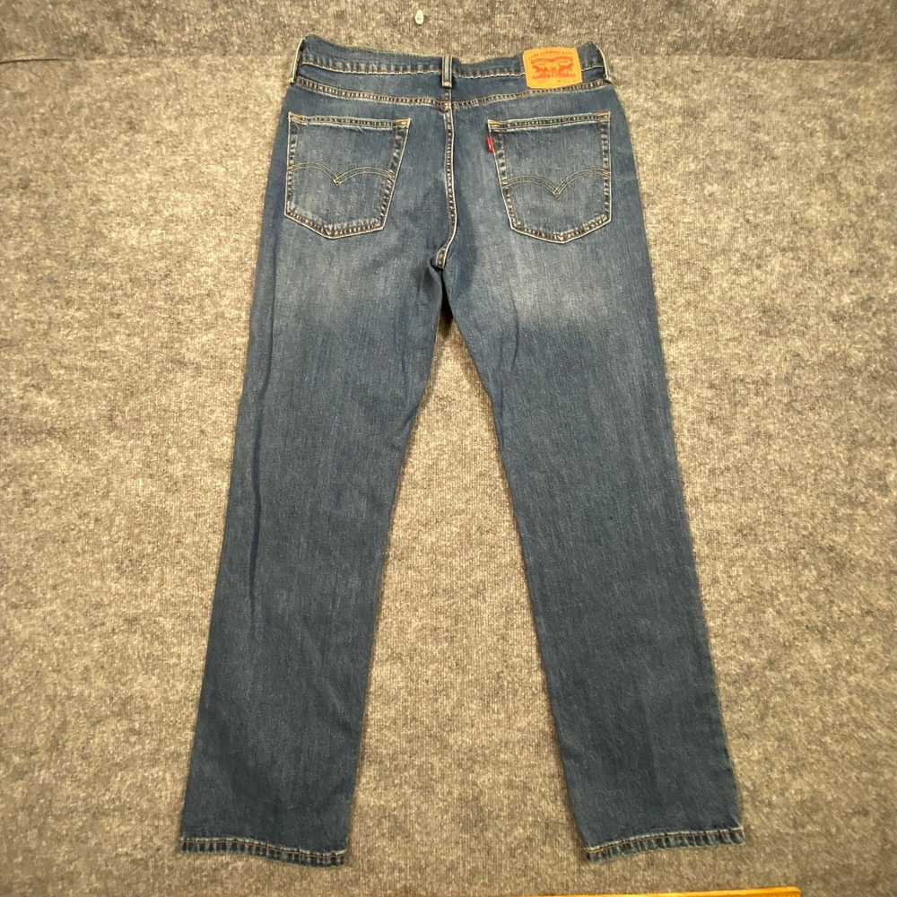 Levis 514 Straight Fit Mens Jeans Medium‎ Wash Blue Denim 36x32 Classic Style